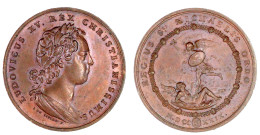 Bronzemedaille 1729 Von J. Du Vivier. Gründung Des St.-Michael-Ordens. 41 Mm. Vorzüglich. Divo 75. - 1715-1774 Lodewijk XV