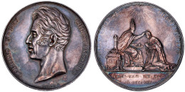 Silbermedaille 1825 Von Gayrard, A.d. Krönung In Reims. 51 Mm; 74,46 G. Vorzüglich, Kl. Kratzer, Schöne Patina. Colligno - Other & Unclassified
