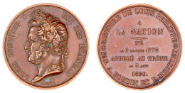 Kupfermedaille 1830 Von Bovy. A.s. Inthronisation. 41 Mm. Vorzüglich. Collignon -. - Altri & Non Classificati