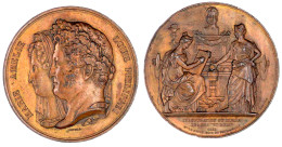 Bronzemedaille 1833 Von Petit. Eröffnung Des Münzen- Und Medaillenmuseums. 50 Mm. Vorzüglich, Kl. Randfehler - Otros & Sin Clasificación