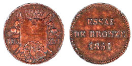 Essai De Bronze Zu 2 Centime 1851. 2,33 G. V.G. - (vgl. 3296). Sehr Schön/vorzüglich, Sehr Selten - Otros & Sin Clasificación