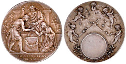 Silbermedaille O.J. Von Bottee. Ehesegen. 36 Mm; 19,98 G. Vorzüglich, Schöne Patina - Other & Unclassified