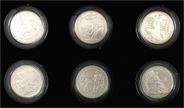 Set 20 Jahre Britannia 2007 Mit 6 X 1 Pound Silber (je 16,22 G., 958er) Mit Versch. Britannia Motiven. In Originalschatu - Autres & Non Classés