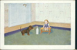 W.S.S.B. 1910s POSTCARD -  KID & DOG  - N. 5850 (5439) - Feiertag, Karl