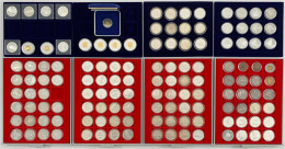 Karton Mit 118 Silbergedenkmünzen Aus 1935 Bis 2004. U.a. 111 X 1 Dollar Silbergedenkmünzen U.a. Div. Kanu Dollars Ab 19 - Canada