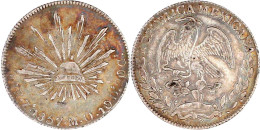 4 Reales 1857 Zs MO, Zacatecas. Gutes Sehr Schön, Schöne Patina. Krause/Mishler 375.9. - Mexique