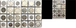 Tolle Sammlung Im Album. 103 Münzen Des 18. Bis 20. Jh. Viel Silber. 25 X Peso/8 Reales (u.a. Kaiser Maximilian), Eine B - Mexique