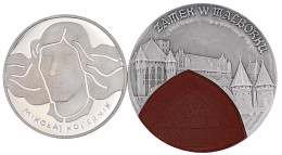 2 Stück: 100 Zlot. 1973 Kopernikus PP Und 20 Zlot. 2002 Malborku Mit Brauner Porzellaneinlage (St, Mattiert) - Poland