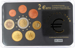 Gedenkmünzensatz Mit 2 Euro Gedenkmünze 2004, Bartolomeo Borghesi Und Italien Kursmünzen Von 1 Cent Bis 1 Euro 2002. Im  - San Marino
