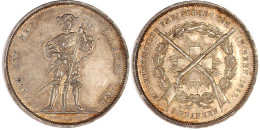 5 Franken (Schützentaler) Bern 1857. Auflage Nur 5195 Ex. Vorzüglich. Divo 47. HMZ 2-1343b. - Otros & Sin Clasificación