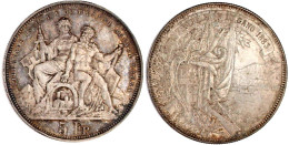 5 Franken (Schützentaler) Lugano 1883. Gutes Vorzüglich, Schöne Patina. Divo 59. HMZ 2-1343n. - Otros & Sin Clasificación