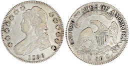 Half Dollar Capped Bust Left 1830. Sehr Schön, Kl. Schrötlingsfehler. Krause/Mishler 37. - Autres & Non Classés