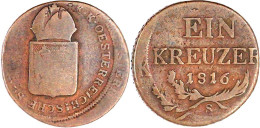 Verprägung Des Kupfer-Kreuzer 1816 S, Schmöllnitz. Versetzte, Beids. Doppelprägung. Fast Sehr Schön, Selten. Herinek 113 - Goldmünzen