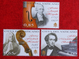 Day Of Music Musik Piano Viool 2009 Mi 1654-1656 Yv 1507-1509 POSTFRIS / MNH / ** VATICANO VATICAN VATICAAN - Neufs