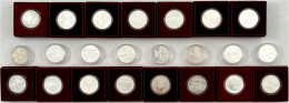 23 X 20 Euro Silbergedenkmünzen Aus 2002 Bis 2010. Teils Mehrfach, 15 Stück Im Originaletui Mit Zertifikat Und Umverpack - Austria