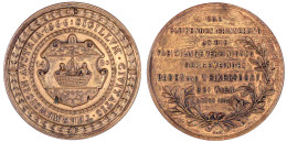 Bronzemedaille 1912 Von A. U. Z. Zur Freibleibenden Erinnerung A.d. Freiwillige Vereinigung Der Gemeinden Baden Und Weik - Goldmünzen