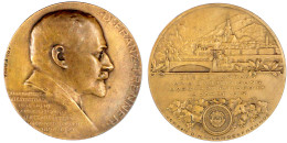 Bronzemedaille 1921 Von Prinz. Dr. Franz Trenner, Bürgermeister Der Stadt Baden Bei Wien. 60 Mm. Vorzüglich - Goldmünzen
