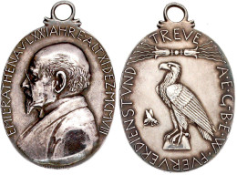 Tragbare, Ovale Silbermedaille 1908 Von Hahn. Zum 70. Geb. Des Emil Rathenau. 50 X 40 Mm; 39,33 G. Im Originaletui. Vorz - Goldmünzen