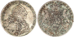 Konventionstaler 1766 ES. Ordensstern Mit Krone. 27,87 G. Fast Sehr Schön, Kl. Schrötlingsfehler Am Rand, L. Justiert. D - Monete D'oro