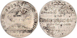 Silberabschlag Von Den Stempeln Des 1/2 Dukaten 1690. Auf Die Huldigung In Königsberg. 1,36 G. Sehr Schön. Brockmann 339 - Monedas En Oro