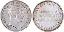 Ausbeutetaler 1852 A. Sehr Schön/vorzüglich, Kl. Kratzer. Jaeger 75. Thun 257. AKS 75. - Pièces De Monnaie D'or