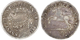 2/3 Taler 1691 *-*, Hannover. Wappen/springendes Ross. Auf Boden Wenig Bewuchs. Sehr Schön, Leichte Prägeschwäche. Welte - Pièces De Monnaie D'or