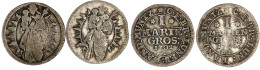 2 X I Mariengroschen Landmünze: 1702 HB, 1708 HB, Clausthal. Madonna Mit Kind. Beide Sehr Schön Und Sehr Selten. Welter  - Pièces De Monnaie D'or