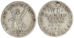 VI Ausbeute-Mariengroschen 1712 HCB, Clausthal. Ausbeute Der Grube St. Andreas. Gutes Sehr Schön, Selten. Welter 2182. K - Pièces De Monnaie D'or