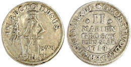 II Mariengroschen Feinsilber 1714 HXH, Zellerfeld. Wilder Mann. Sehr Schön/vorzüglich, Sehr Selten. Welter 2203. Knyphau - Gold Coins