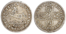 1/6 Taler Feinsilber 1727 CPS, Clausthal. Springendes Ross. Sehr Schön, Selten. Welter 2258. Fiala 3665. Knigge 3120. Kn - Gold Coins