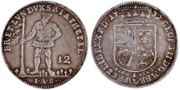 1/3 Taler 1732 I.A.B., Zellerfeld. Wilder Mann. Sehr Schön, äußerst Seltener Jahrgang, Schöne Tönung. Welter 2600 (Nacht - Gold Coins