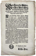 Münzverruf, Hannover 10. August 1737 über Das Verbot Waldeckischer 1 Und 2 Gute Groschen Stücke. 22 X 34 Cm. III - Pièces De Monnaie D'or