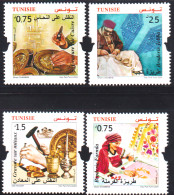 2024- Tunisie- 3éme émission -Métiers De L'artisanat Tunisien -  Série Compléte 4 V-  MNH****** - Textil