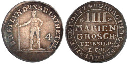 4 Mariengroschen 1774 LCR, Zellerfeld. Gutes Sehr Schön, Selten. Welter 2846. Fiala 4571/72. Knigge 3803. Knyphausen 376 - Gold Coins