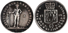 1/6 Taler Reichsfuß Feinsilber 1790 C, Zellerfeld. Wilder Mann. Sehr Schön, Schöne Patina, Sehr Seltener Jahrgang. Welte - Pièces De Monnaie D'or