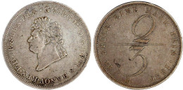 2/3 Taler 1826 B. Mit Langem Bruchstrich. Sehr Schön. Jaeger 25 A. AKS 40. Welter 3009. - Gouden Munten