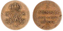 Pfennig 1831 C Geändert Aus 1830. Fast Sehr Schön, Min. Schrötlingsfehler, Sehr Selten. Jaeger 30 Var.. AKS 80 Anm.. - Gold Coins