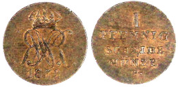 Pfennig 1832 B. Vorzüglich, Selten. Jaeger 30 B. AKS 81. - Gouden Munten