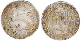 24 Mariengroschen 2/3 Taler 1695 HC X H, Braunschweig. Springendes Ross. Punkte Vor Und Nach Rosette In Umschrift, Kl. R - Gold Coins