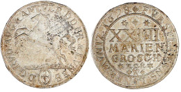 24 Mariengroschen 2/3 Taler 1698 H.C.H/X, Braunschweig. Springendes Ross. Bewachsener Boden. Vorzüglich. Welter 2082. Da - Gold Coins