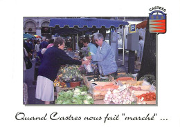 Marchés - Castres - Marché De Castres. Place Jean Jaurès - Blasons - CPM - Carte Neuve - Voir Scans Recto-Verso - Mercati