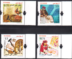 2024- Tunisie- 3éme émission -Métiers De L'artisanat Tunisien -  Série Compléte 4 V-  MNH****** - Textiel