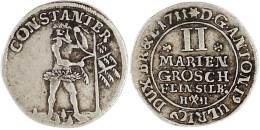 II Mariengroschen 1711 HXH, Zellerfeld. Wilder Mann. Sehr Schön, Sehr Selten. Welter 2328. Fiala 1089. Knigge 1094. Knyp - Pièces De Monnaie D'or