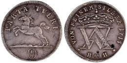 1/3 Taler 1715 H X H (Heinrich Horst), Zellerfeld. Springendes Ross. Sehr Schön, Kl. Schrötlingsfehler, Schöne Tönung, S - Gold Coins