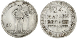 24 Mariengroschen Feinsilber 1721 C, Zellerfeld. Wilder Mann, Wenig Kl. Tannen Am Boden. Vorzüglich, Min. Rauhe Oberfläc - Pièces De Monnaie D'or