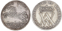 2/3 Taler 1723 EPH, Zellerfeld. Gekröntes Monogramm/springendes Roß. Sehr Schön, Selten. Welter 2382. Knyphausen 997. Kn - Monete D'oro