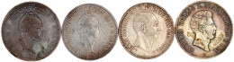 4 Taler: Braunschweig 1854 B, Hannover 1834 B, 1836 A, 1838 A. Meist Fast Sehr Schön - Pièces De Monnaie D'or