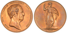 Bronzemedaille 1842 Von Christensen, Auf Adam Itzstein, Badisches Mitglied Des Frankfurter Parlaments. 55 Mm. Vorzüglich - Goldmünzen