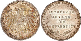 Gedenkdoppelgulden 1848. Erzherzog Johann Von Österreich. Vorzüglich/Stempelglanz, Schöne Patina. Jaeger 46. Thun 135. A - Gouden Munten