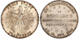 Vereinstaler 1859. Schillers 100 J. Geburtstag. Vorzüglich, Kl. Randfehler. Jaeger 50. Thun 139. AKS 43. - Gold Coins